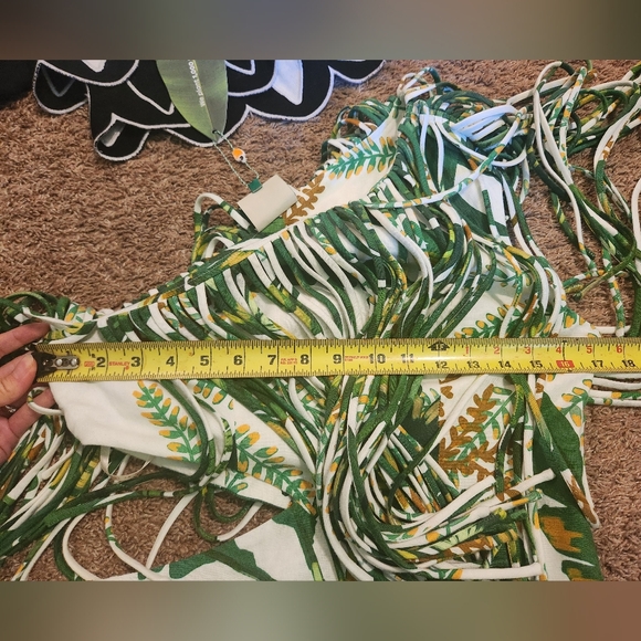 FARM Rio Tropical Forest Frienged Midi Dress - Picture 14 of 16